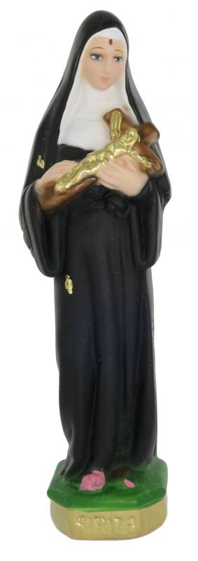 statua santa rita in gesso dipinta a mano - 20 cm