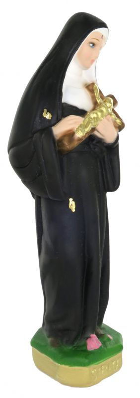 statua santa rita in gesso dipinta a mano - 20 cm