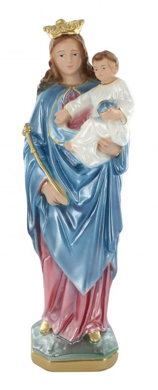 statua maria ausiliatrice in gesso dipinta a mano - 30 cm