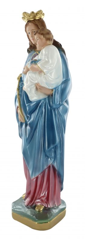 statua maria ausiliatrice in gesso dipinta a mano - 30 cm