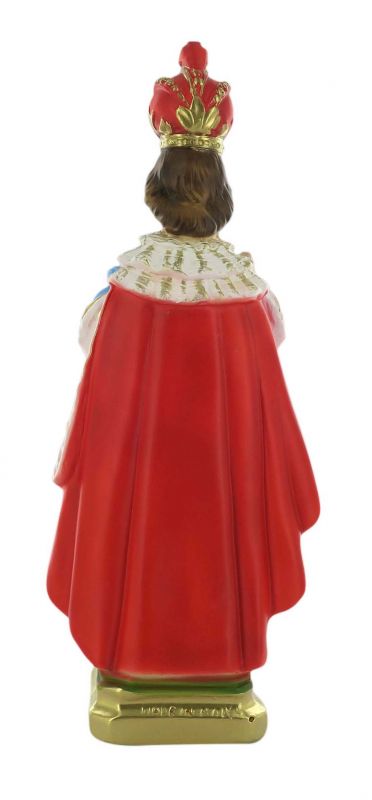 statua gesù bambino di praga in gesso dipinta a mano - 30 cm