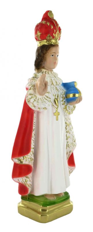 statua gesù bambino di praga in gesso dipinta a mano - 30 cm