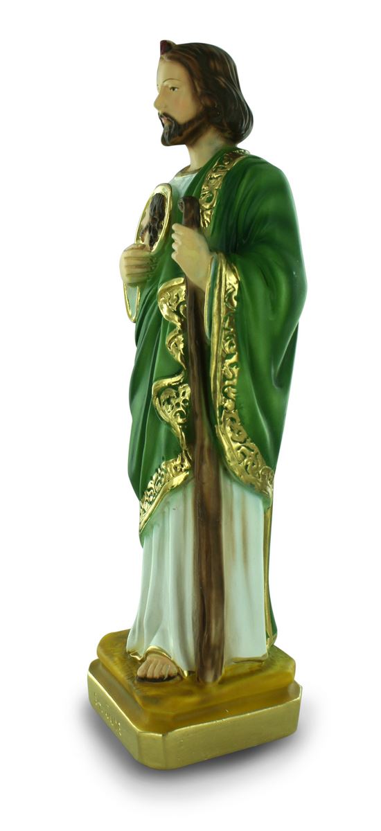 statua san giuda taddeo in gesso dipinta a mano - 30 cm