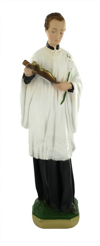 statua san luigi gonzaga in gesso dipinta a mano - 30 cm