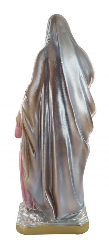 statua sant anna in gesso madreperlato dipinta a mano - 30 cm