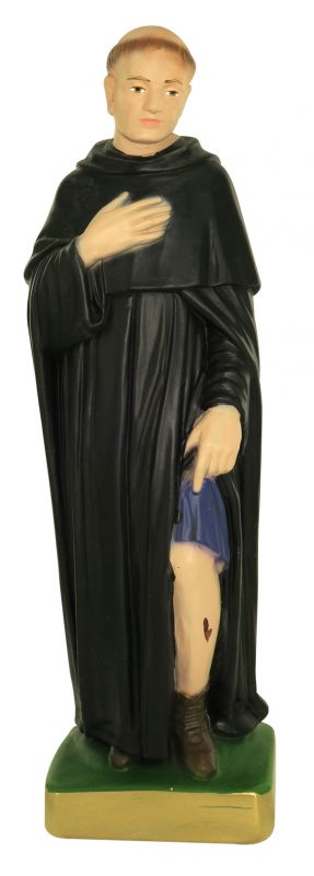 statua san pellegrino laziosi in gesso dipinta a mano - 30 cm
