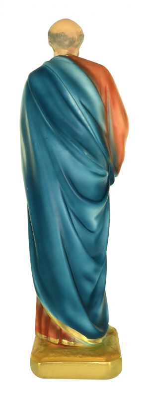 statua san pietro in gesso dipinta a mano - 30 cm