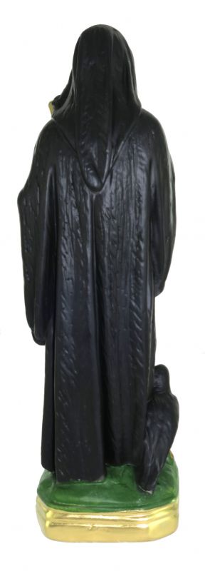 statua san benedetto in gesso dipinta a mano - 30 cm