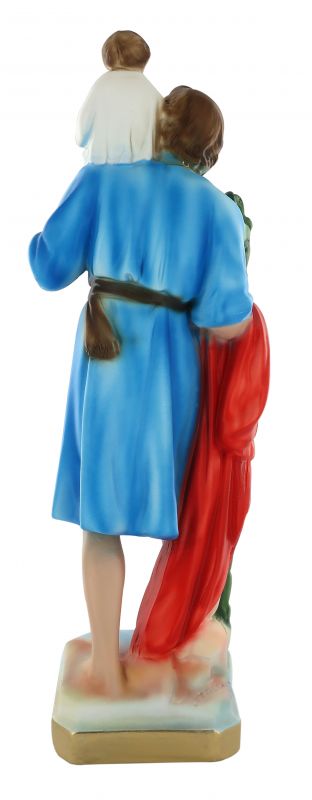 statua san cristoforo in gesso dipinta a mano - circa 30 cm