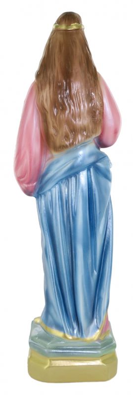 statua santa lucia in gesso madreperlato dipinta a mano - 30 cm