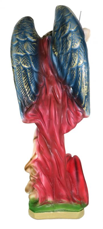 statua san michele in gesso dipinta a mano - 30 cm