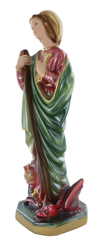statua santa marta in gesso madreperlato dipinta a mano - 30 cm