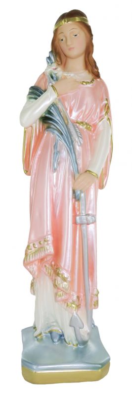 statua santa maria goretti in gesso madreperlato dipinta a mano - 30 cm