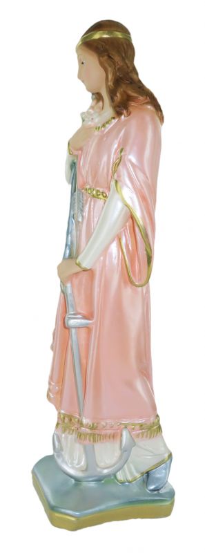 statua santa maria goretti in gesso madreperlato dipinta a mano - 30 cm