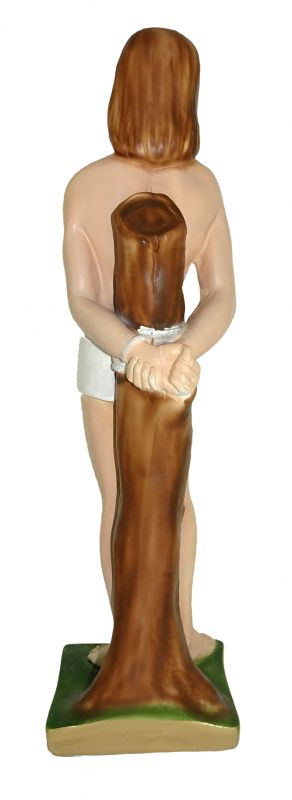 statua san sebastiano in gesso dipinta a mano - 35 cm