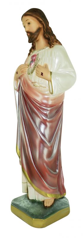 statua gesù misericordioso in resina dipinta a mano - 40 cm