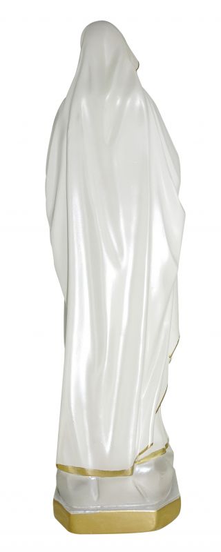 statua madonna di lourdes in gesso madreperlato dipinta a mano - 40 cm