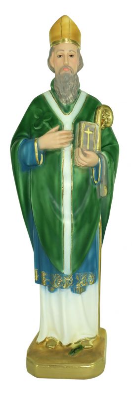 statua san patrizio / st. patrick in gesso dipinta a mano - 40 cm