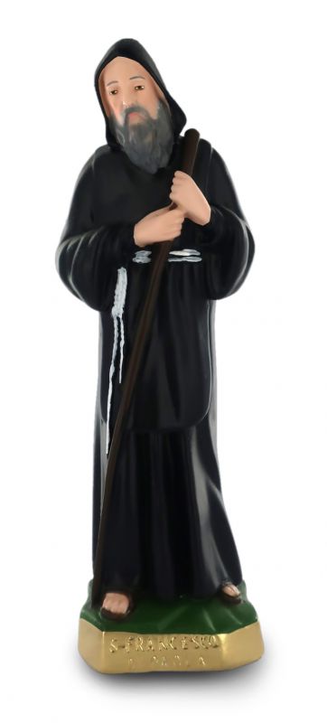 statua san francesco di paola in gesso dipinta a mano - 41 cm