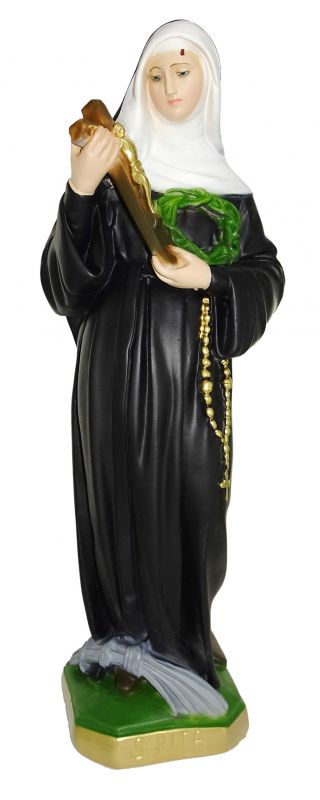 statua santa rita in gesso dipinta a mano - 40 cm