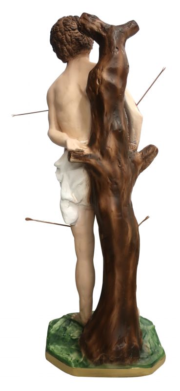 statua san sebastiano in gesso dipinta a mano - 40 cm