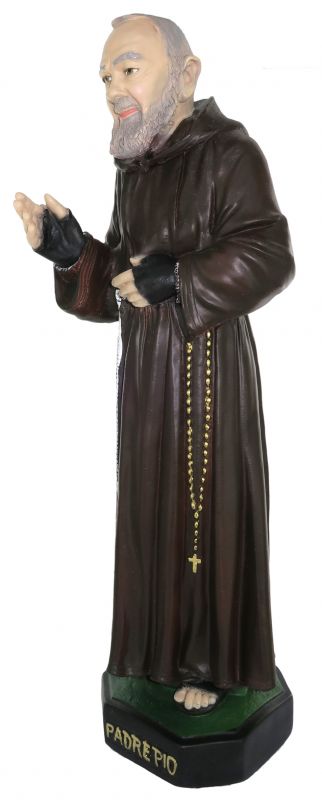 statua padre pio in gesso dipinta a mano - 43 cm