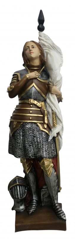 statua santa giovanna d arco in resina dipinta a mano - 45 cm