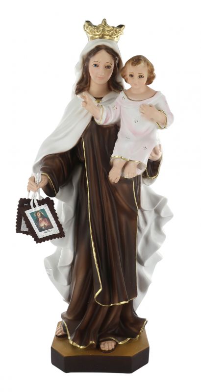 statua madonna del carmine in resina dipinta a mano - 50 cm