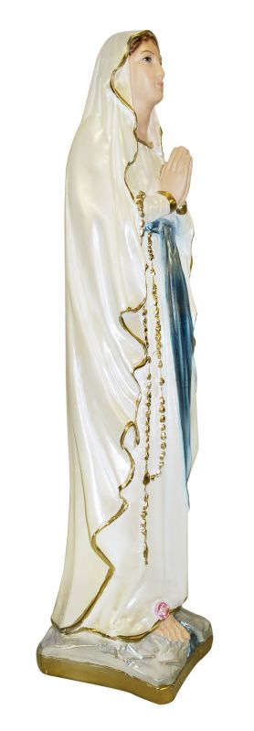 statua madonna di lourdes in gesso madreperlato dipinta a mano - 50 cm