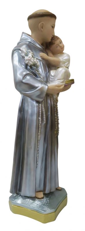 statua sant'antonio in gesso madreperlato dipinta a mano - 50 cm