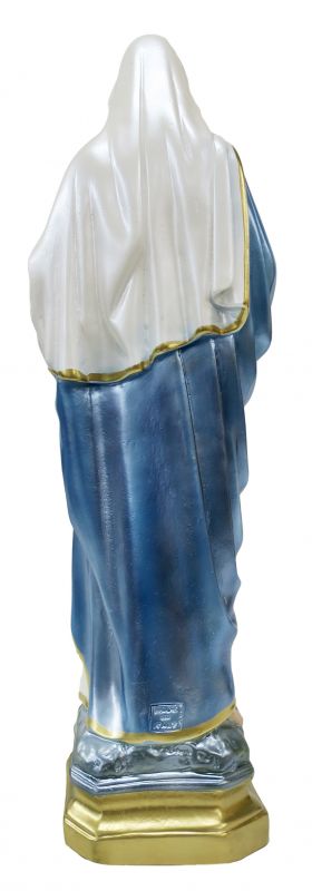 statua sacro cuore di maria in gesso madreperlato dipinta a mano - 50 cm