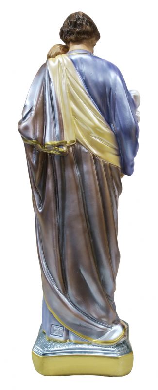 statua san giuseppe in gesso madreperlato dipinta a mano - 50 cm