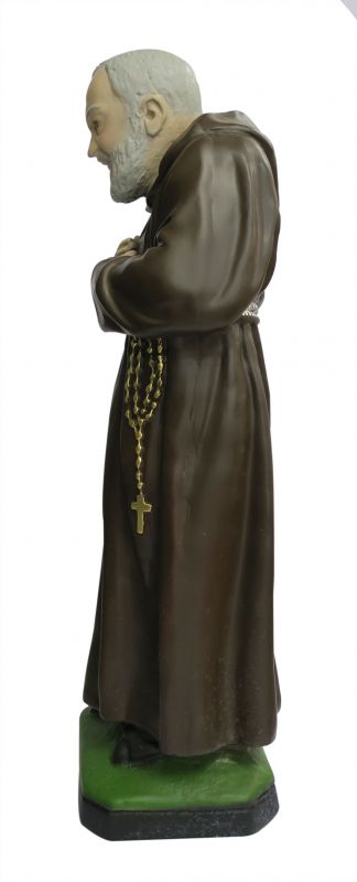 statua padre pio in gesso dipinta a mano - 54 cm