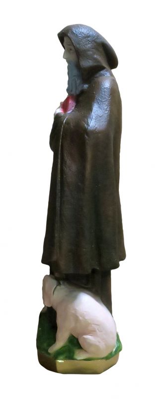 statua di sant'antonio abate / eremita in gesso dipinta a mano - 60 cm