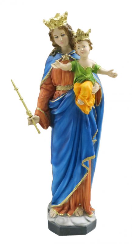 statua maria ausiliatrice in resina dipinta a mano - 60 cm