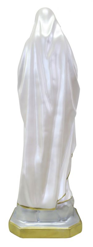 statua madonna di lourdes in gesso madreperlato dipinta a mano - 60 cm