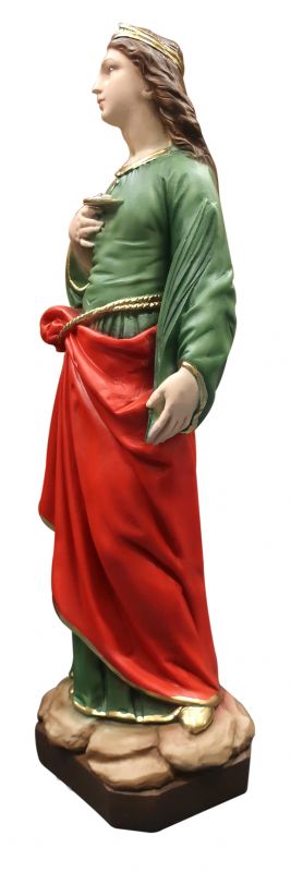 statua di santa lucia in resina dipinta a mano - 60 cm