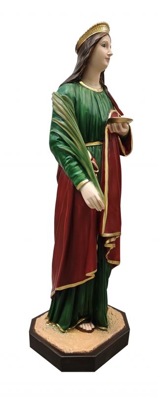 statua santa lucia in resina dipinta a mano - 90 cm