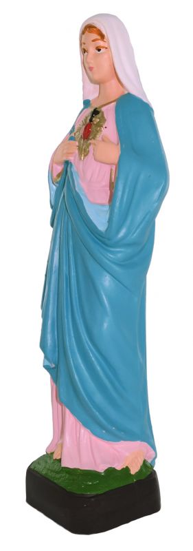 statua da esterno del sacro cuore di maria in materiale infrangibile, dipinta a mano, da circa 16 cm