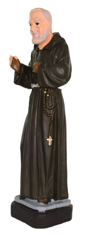 statua da esterno di padre pio in materiale infrangibile, dipinta a mano, da circa 16 cm