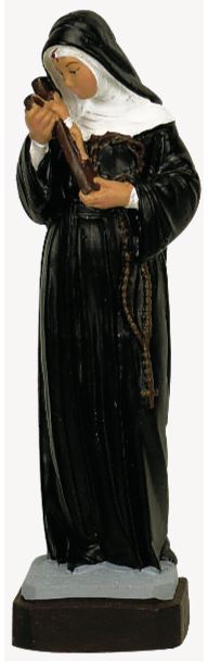 ferrari & arrighetti statua da esterno di santa rita da cascia in materiale infrangibile, dipinta a mano, da circa 16 cm