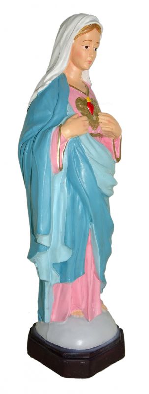 statua da esterno del sacro cuore di maria in materiale infrangibile, dipinta a mano, da circa 20 cm
