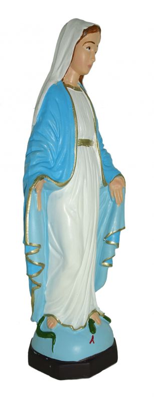 statua da esterno della madonna della medaglia miracolosa in materiale infrangibile, dipinta a mano, da 20 cm