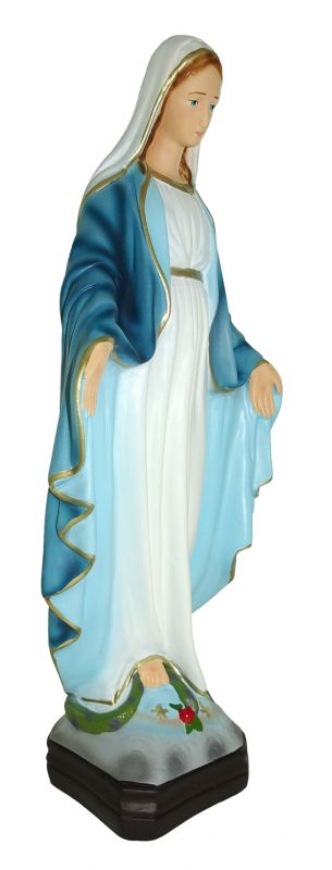 statua da esterno della madonna della medaglia miracolosa in materiale infrangibile, dipinta a mano, da circa 40 cm