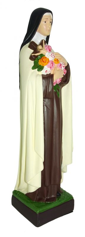statua da esterno di santa teresa in materiale infrangibile, dipinta a mano, da circa 40 cm