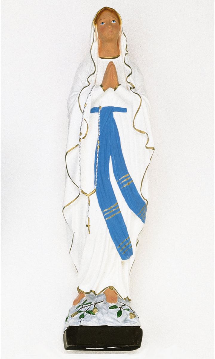 statua da esterno della madonna di lourdes in materiale infrangibile dipinta a mano da 60 cm