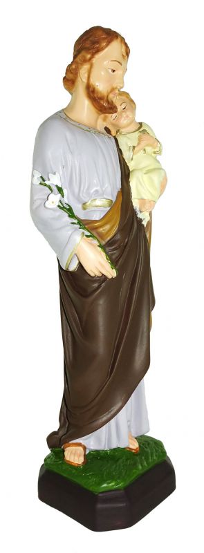 statua da esterno di san giuseppe in materiale infrangibile, dipinta a mano, da 60 cm