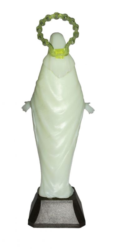 statua madonna miracolosa fosforescente 14 cm