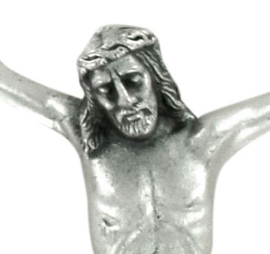 corpo di cristo per crocifisso, metallo, color argento, 15 centimetri