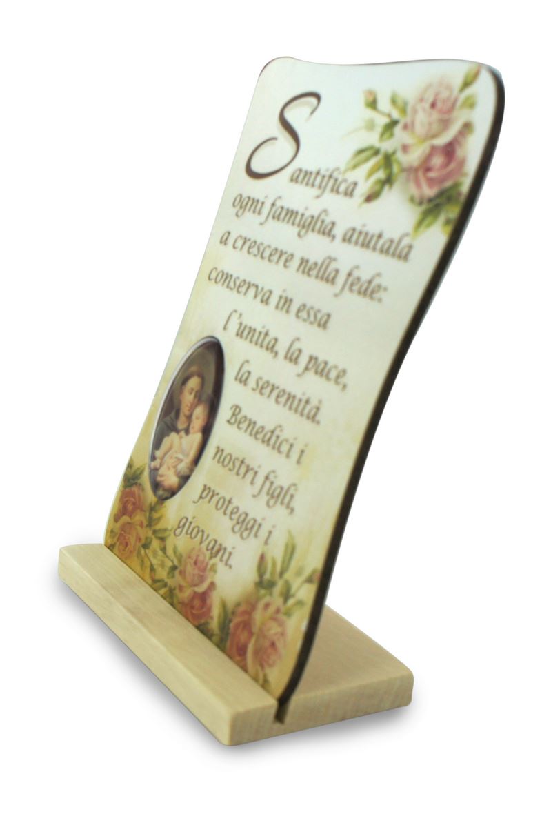tavola con preghiera a sant antonio con base - 10 x 15 cm